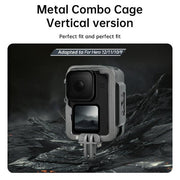 TELESIN Metal Combo Cage Vertical version For Hero 12/11/10/9