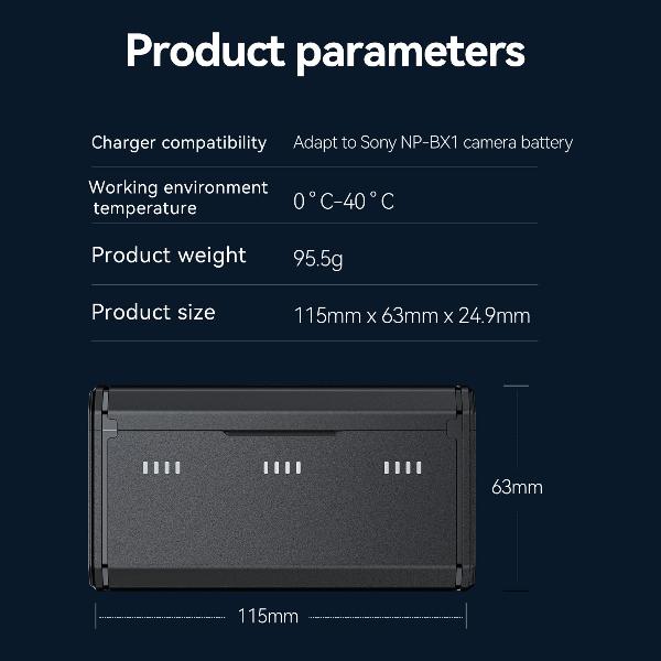 TELESIN NP-BX1 multifunctional charging box