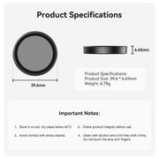 TELESIN For Aciton 4/3 UV Protection Lens Filter