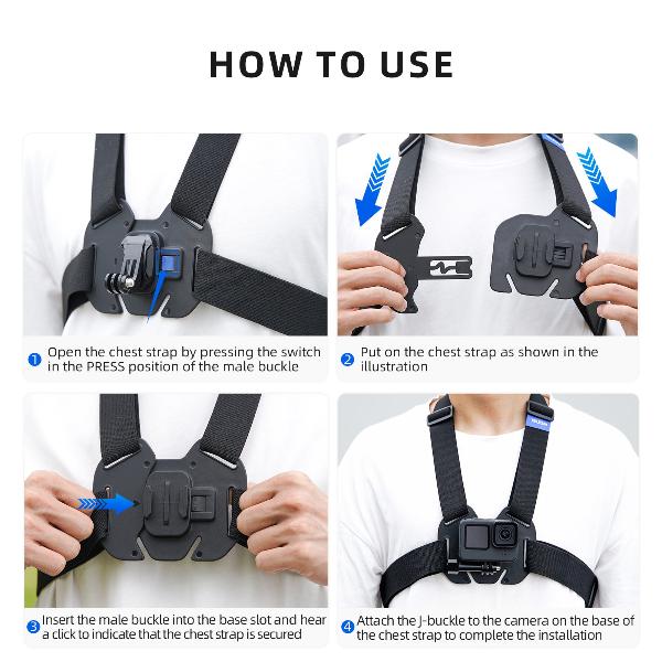 TELESIN VEST CHEST BELT  Vest-style | Quick release | Easy to adjust POV