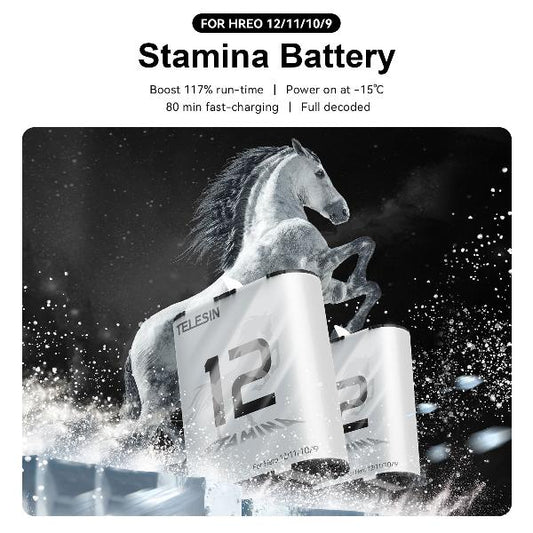 TELESIN Stamina Battery FOR HREO 12/11/10/9