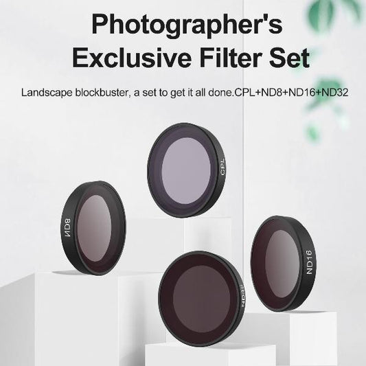 TELESIN Photographer's Exclusive Filter Set For Insta360 Go3/2 CPL+ND8+ND16+ND32