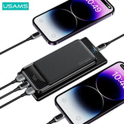 USAMS 10000mAh 3 Ports Digital Display Power Bank-XY Series