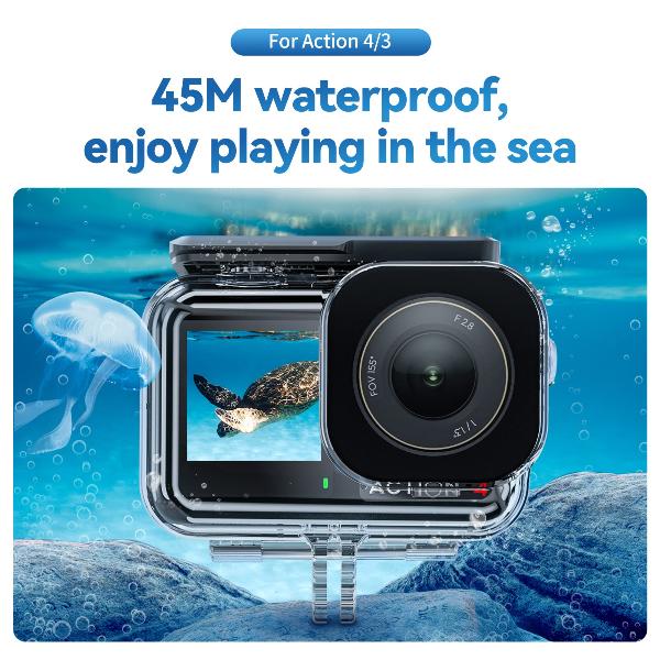 TELESIN Waterproof Case For Action4/3