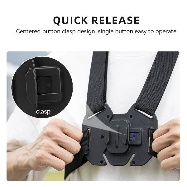 TELESIN VEST CHEST BELT  Vest-style | Quick release | Easy to adjust POV