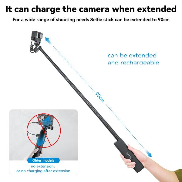 TELESIN Power Selfie Stick