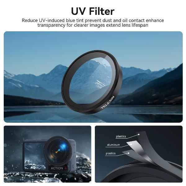 TELESIN For Aciton 4/3 UV Protection Lens Filter