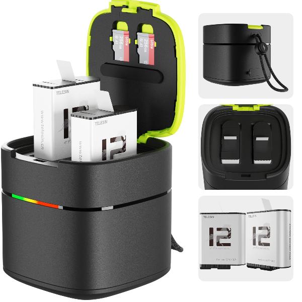 TELESIN Stamina Battery Fast Charging Kit For Hero 12/11/10/9