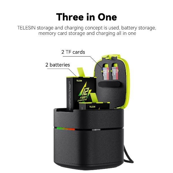 TELESIN Fast Charging Case For Hero 12/11/10/9