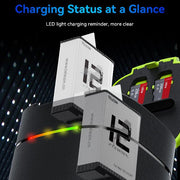 TELESIN Stamina Battery Fast Charging Kit For Hero 12/11/10/9