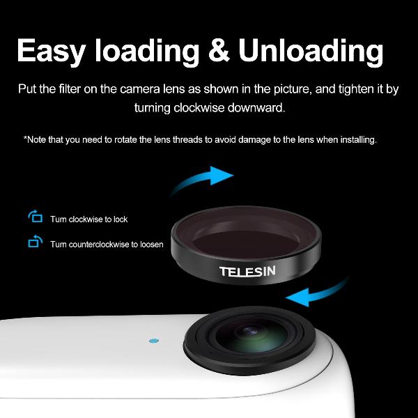 TELESIN Photographer's Exclusive Filter Set For Insta360 Go3/2 CPL+ND8+ND16+ND32