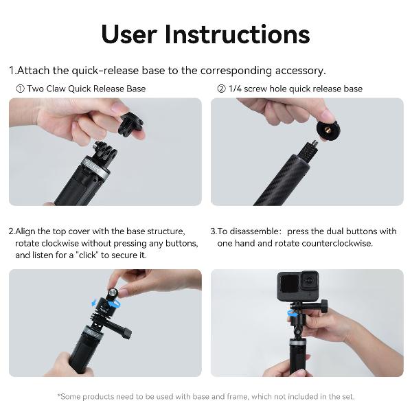 TELESIN Magnetic Quick-Release Adapter Kit