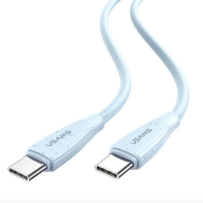 USAMS Type-C To Type-C 60W Fast Charging Data Cable 1m Blue