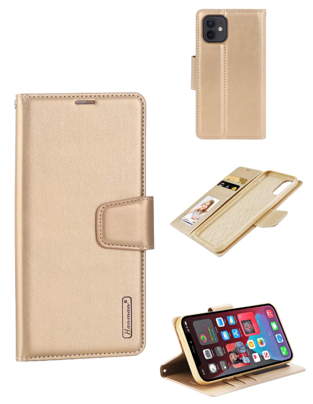 Hanman Mill Series Leather Wallet Flip case iPhone  14/14plus/14pro/14 promax/15/15plus/15promax /16/16plus/16pro/16promax