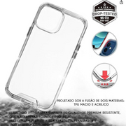 Space Collection Rigida Resistente Compativel iPhone 13/13Pro/13ProMax/14Plus/14 ProMax Clear