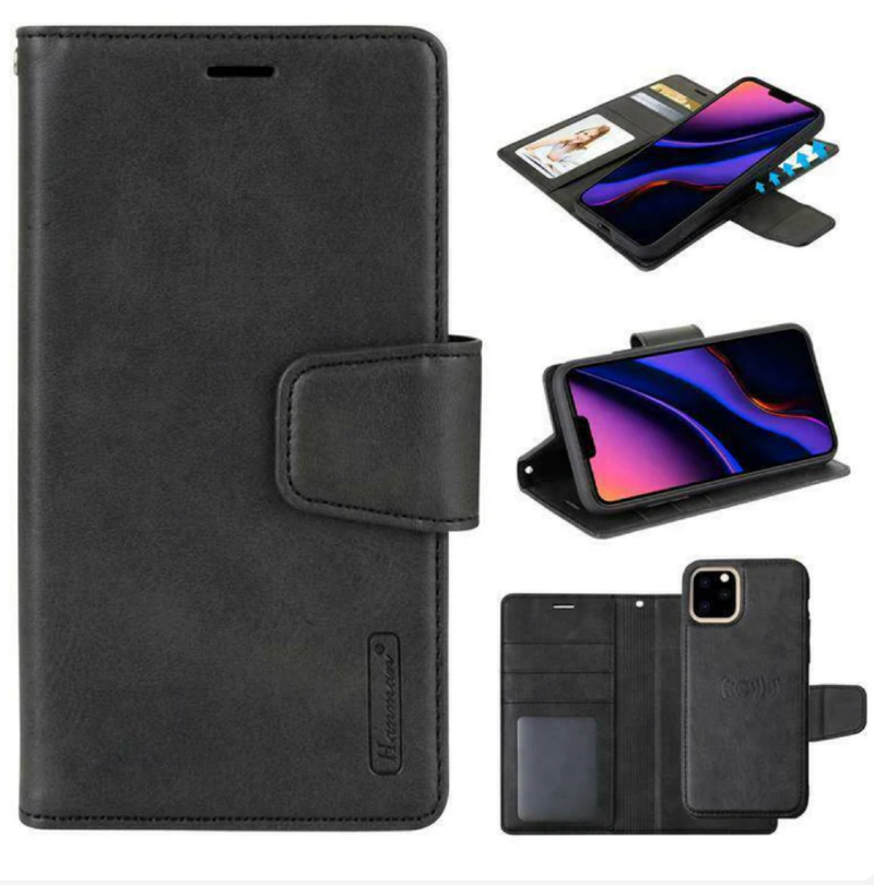 Hanman Miro Leather 2-in-1 Wallet Case with Magnetic Back iPhone. 11/13/13Pro/13ProMax/14/14plus/14pro/14 promax/15/15plus/15promax/16/16plus/16pro/16promax